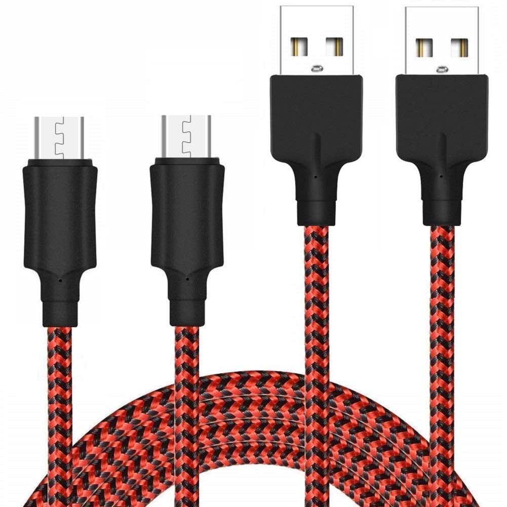 Micro USB Cable YOSOU Android Cable 1.8M 2Pack Nylon Braided USB Cable Fast USB Charger Charging Cables Compatible with Samsung S7/S6/S5/J7/J6/J5/J3/A10/A6, Tablet, Xbox, PS4 Controller and More